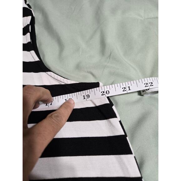 Time and tru xl women's black and white striped dress - Picture 9 of 10
